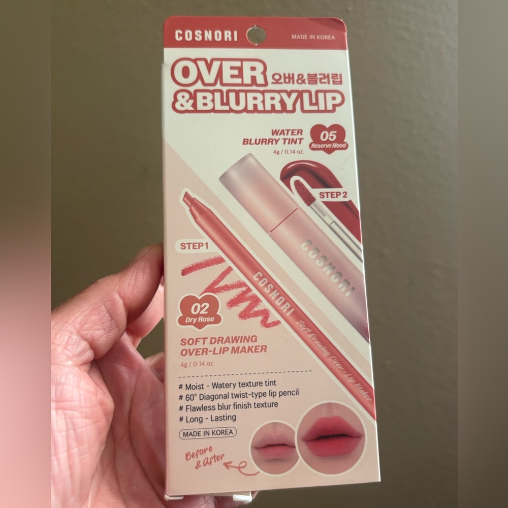 Cosnori Over & Blurry Lip Tint Set Brand New Factory Sealed.